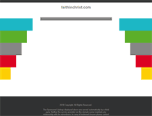 Tablet Screenshot of faithinchrist.com